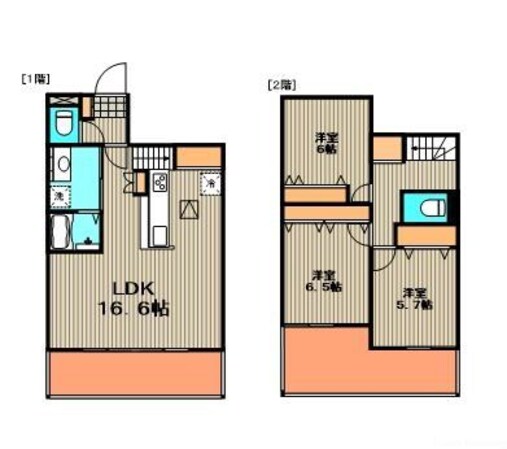 府中市四谷3丁目戸建の物件間取画像